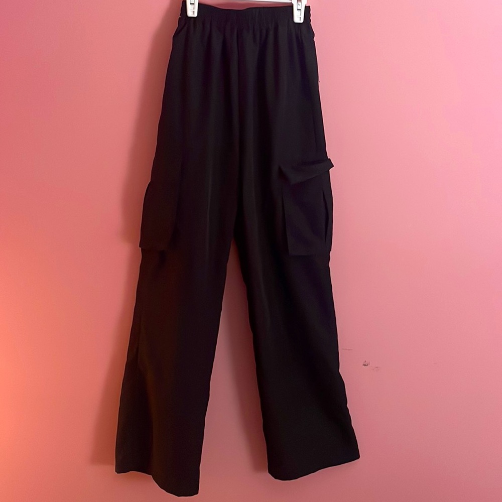 SHEIN Cargo flared pants